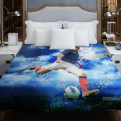 Spirited Soccer Player Karim Benzema Duvet Cover