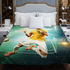 Sportive Brazil Football Player Neymar Duvet Cover