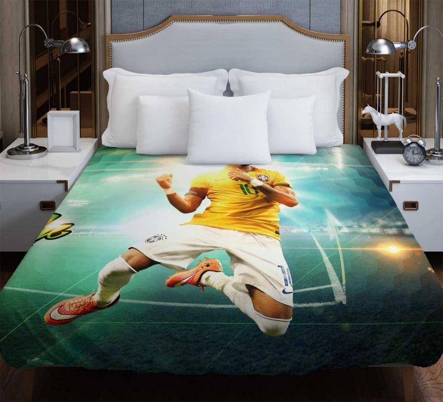 Sportive Brazil Football Player Neymar Duvet Cover