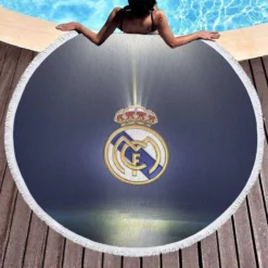 Sportive Club Real Madrid CF Round Beach Towel 1