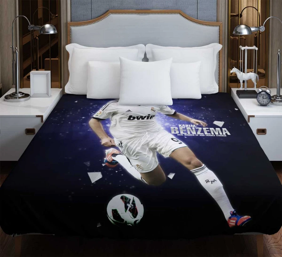 Sportive Football Player Karim Benzema Duvet Cover