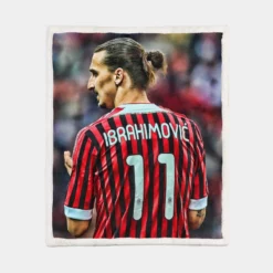 Sportive Footballer Zlatan Ibrahimovic Sherpa Fleece Blanket 1