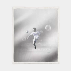 Sportive Madrid Football Player Marcelo Vieira Sherpa Fleece Blanket 1