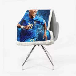 Spright Brazil Football Roberto Firmino Sherpa Fleece Blanket 2