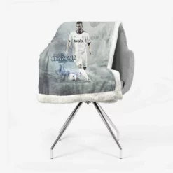 Spright Football Player Karim Mostafa Benzema Sherpa Fleece Blanket 2