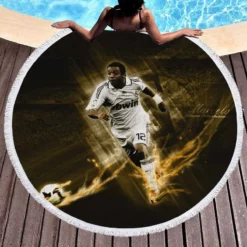 Spright Football Player Marcelo Vieira Round Beach Towel 1