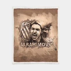 Spright Footballer Zlatan Ibrahimovic Sherpa Fleece Blanket 1