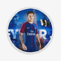 Spright PSG Football Player Neymar Round Beach Towel