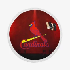 St Louis Cardinals Baseball MLB Logo Round Beach Towel