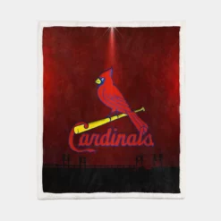 St Louis Cardinals Baseball MLB Logo Sherpa Fleece Blanket 1