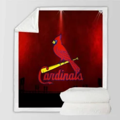 St Louis Cardinals Baseball MLB Logo Sherpa Fleece Blanket