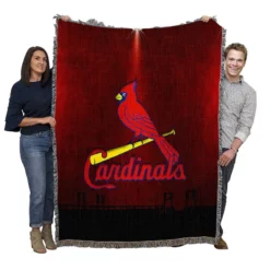 St Louis Cardinals Baseball MLB Logo Woven Blanket