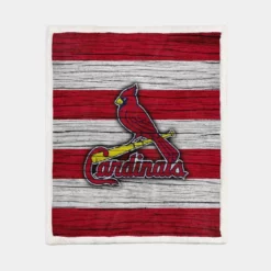 St Louis Cardinals MLB Logo Sherpa Fleece Blanket 1