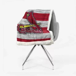 St Louis Cardinals MLB Logo Sherpa Fleece Blanket 2