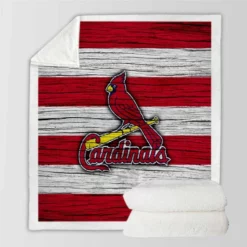 St Louis Cardinals MLB Logo Sherpa Fleece Blanket