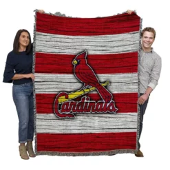St Louis Cardinals MLB Logo Woven Blanket