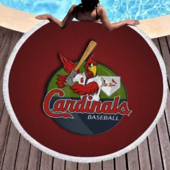 St Louis Cardinals Popular Baseball Club MLB Round Beach Towel 1