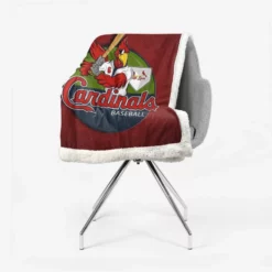 St Louis Cardinals Popular Baseball Club MLB Sherpa Fleece Blanket 2