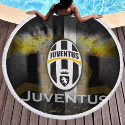 Star Team Juve Logo Round Beach Towel 1