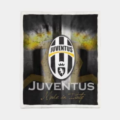 Star Team Juve Logo Sherpa Fleece Blanket 1