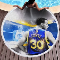 Stephen Curry NBA All Star NBA Round Beach Towel 1