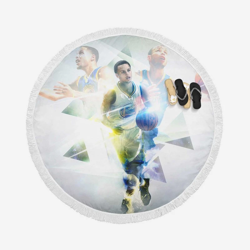 Stephen Curry NBA Most Valuable Player Round Beach Towel