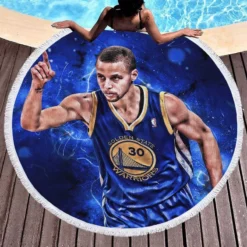 Stephen Curry Professional NBA Round Beach Towel 1