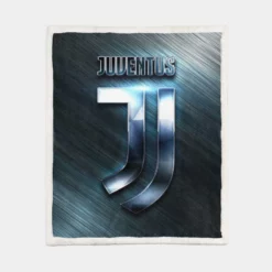 Striped Juventus FC Football Club Sherpa Fleece Blanket 1