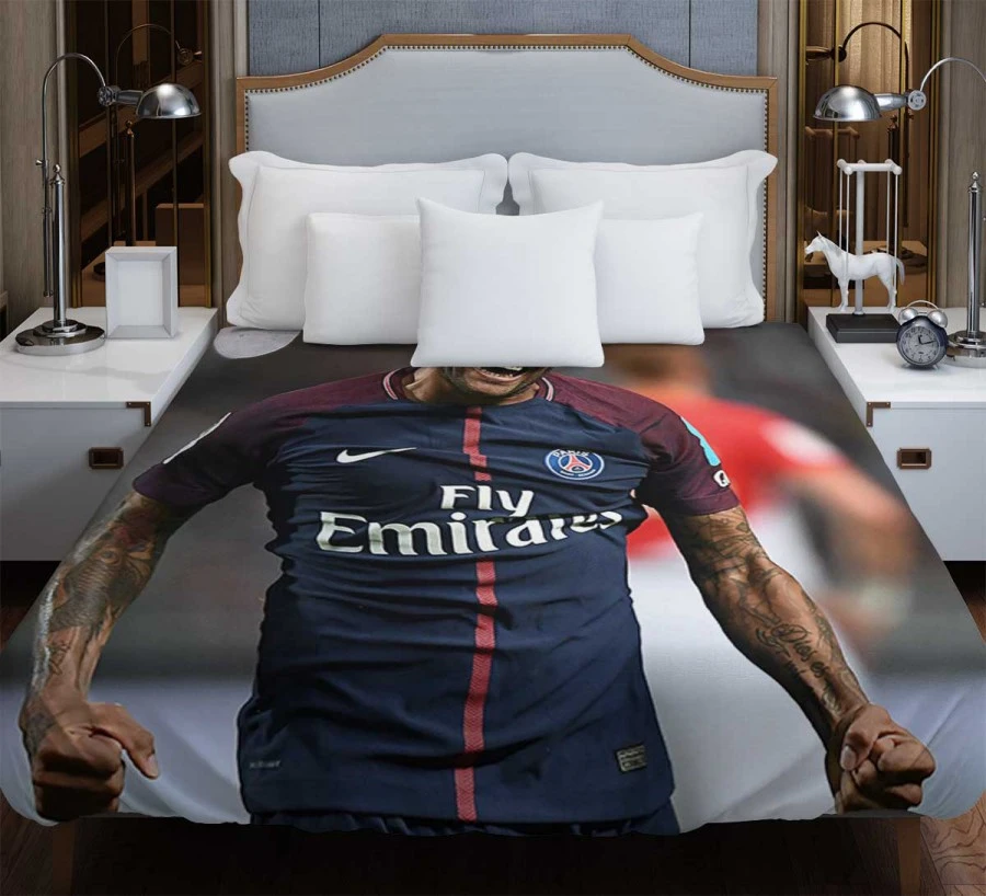 Strong Barcelona Football Player Dani Alves Duvet Cover