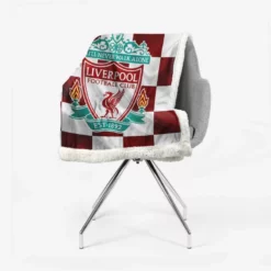 Strong English Football Club Liverpool Logo Sherpa Fleece Blanket 2