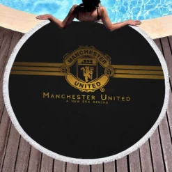 Strong Football Club Manchester United FC Round Beach Towel 1