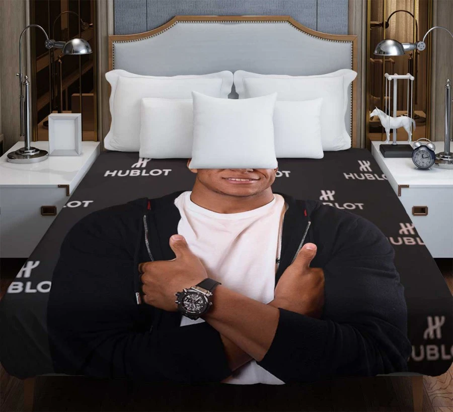 Strong Football Player Kylian Mbappe Lottin Duvet Cover