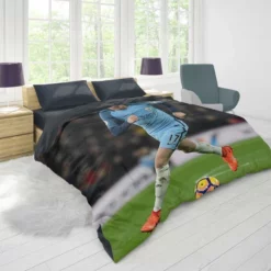 Strong Manchester City Football Player Kevin De Bruyne Duvet Cover 1