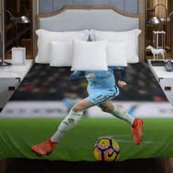 Strong Manchester City Football Player Kevin De Bruyne Duvet Cover