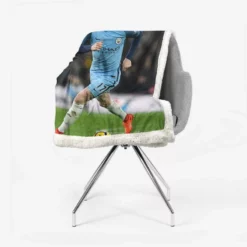 Strong Manchester City Football Player Kevin De Bruyne Sherpa Fleece Blanket 2