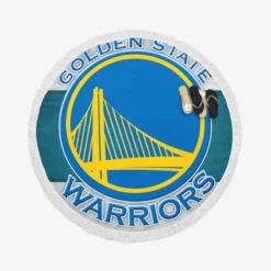 Strong NBA Basketball Team Golden State Warriors Round Beach Towel