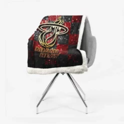 Strong NBA Basketball Team Miami Heat Sherpa Fleece Blanket 2