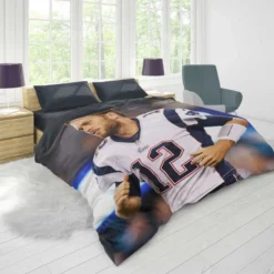 Strong NFL Player Tom Brady Patriots Duvet Cover 1