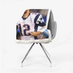 Strong NFL Player Tom Brady Patriots Sherpa Fleece Blanket 2