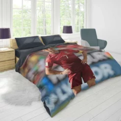 Strong Portugal Soccer Player Cristiano Ronaldo Duvet Cover 1