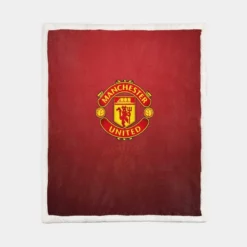 Strong Premier League Club Manchester United FC Sherpa Fleece Blanket 1