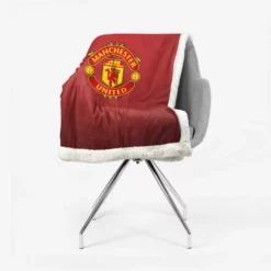 Strong Premier League Club Manchester United FC Sherpa Fleece Blanket 2