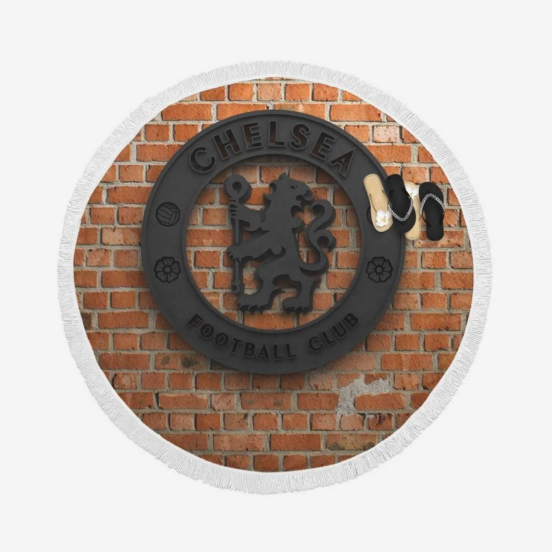 Stunning Chelsea Club Logo Round Beach Towel