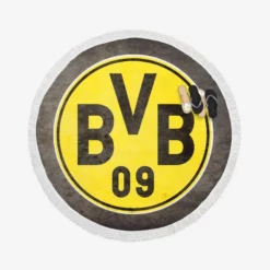 Stunning Football club Borussia Dortmund Round Beach Towel