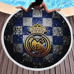 Super Copa de Espana Club Real Madrid CF Round Beach Towel 1