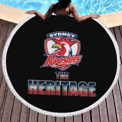 Sydney Roosters NRL Logo Round Beach Towel 1