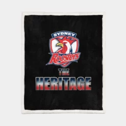 Sydney Roosters NRL Logo Sherpa Fleece Blanket 1