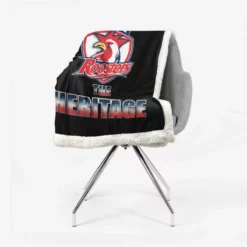 Sydney Roosters NRL Logo Sherpa Fleece Blanket 2