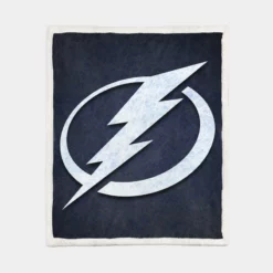 Tampa Bay Lightning NHL Hockey Club Logo Sherpa Fleece Blanket 1