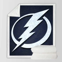Tampa Bay Lightning NHL Hockey Club Logo Sherpa Fleece Blanket